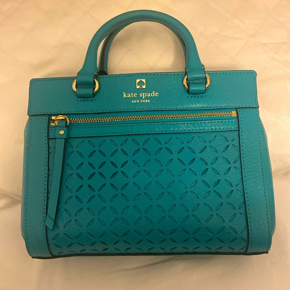 Kate Spade Teal Handbag with Removable Crossbody strap